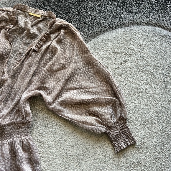 Lovestitch Long Sleeve Sheer Mini A Line Dress - Picture 3 of 4